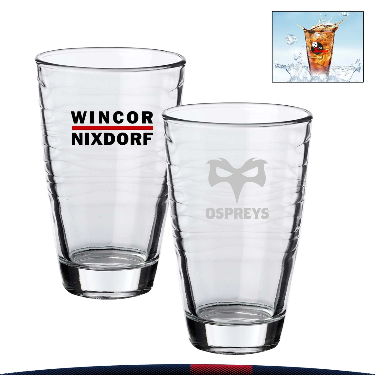 12 oz Kumia Waves Beverage Glasses 1