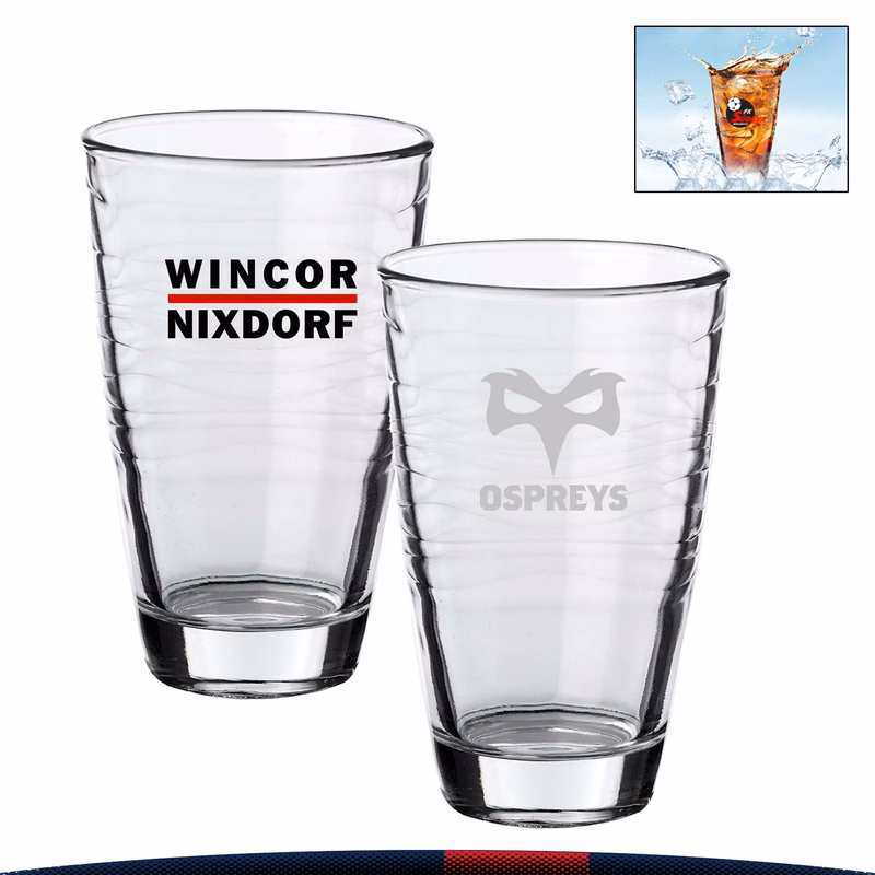 12 oz Kumia Waves Beverage Glasses