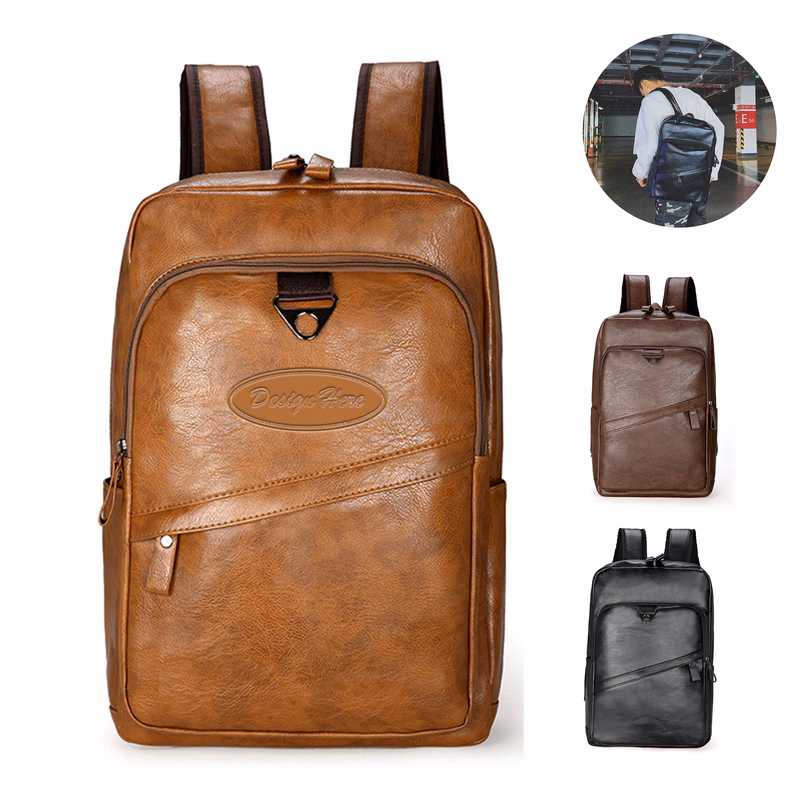 Fashionable PU Backpack with Fit Straps