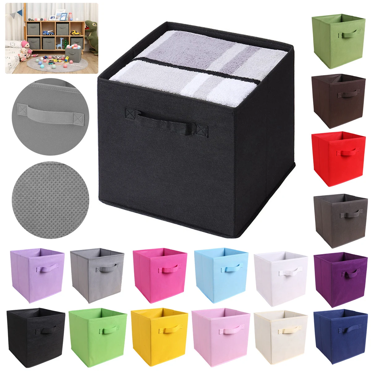 Foldable Cube Storage Bin 1