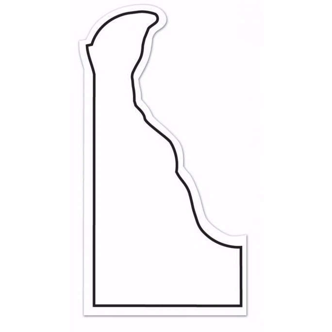 Delaware State Shape Magnet - Full Color