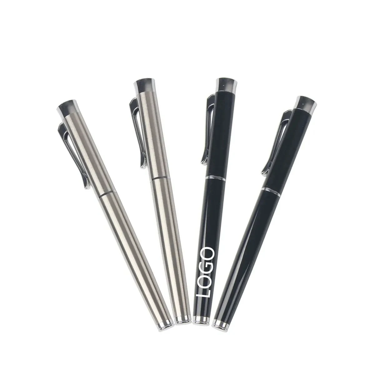 Solid Color Ballpoint Pen With Cap 1