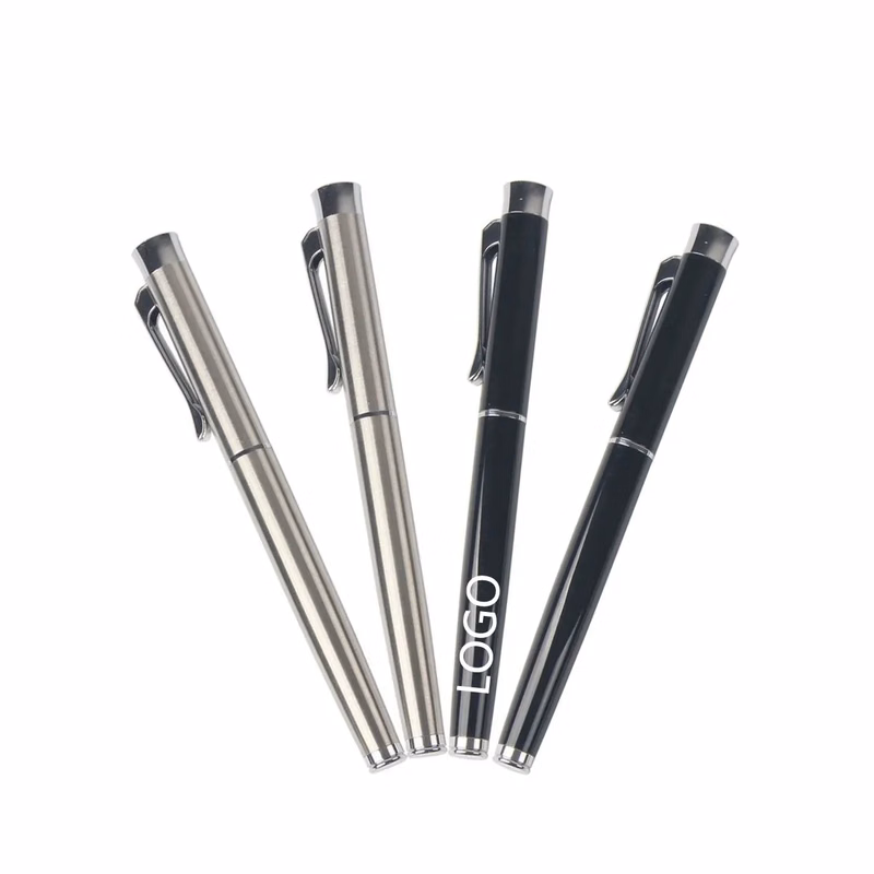 Solid Color Ballpoint Pen With Cap
