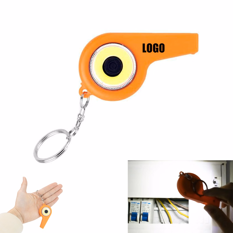 COB Light Whistle Keychain