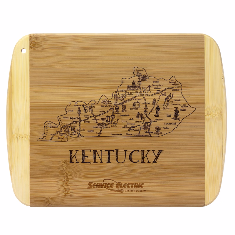 A Slice of Life Kentucky Serving and Cutting Board