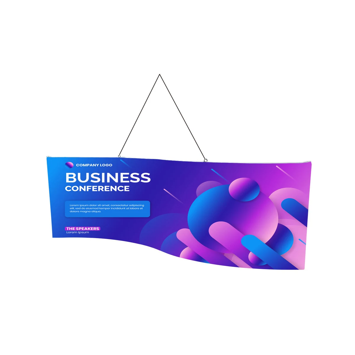 10ft S-Curved Hanging Banner Kit 1