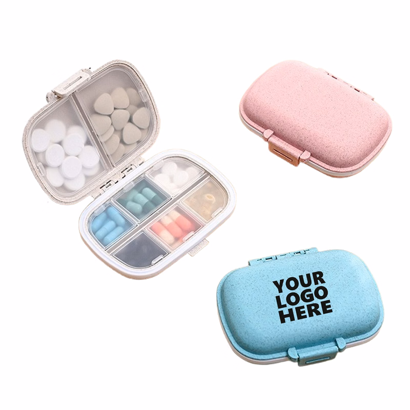 MOQ50 Compact 8-Section Pill Box with Secure Seal