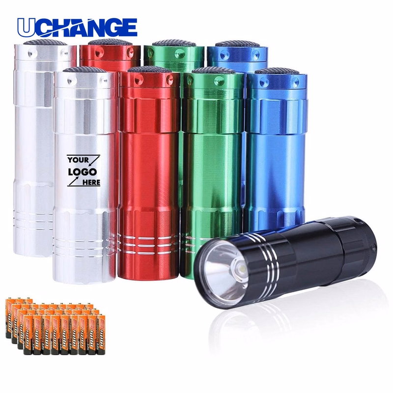 Aluminum 9-LED Flashlight Tool with Lanyard