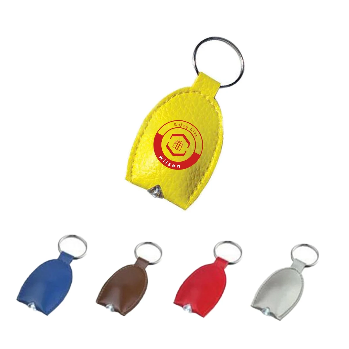 Leather Led Keychain Light 1