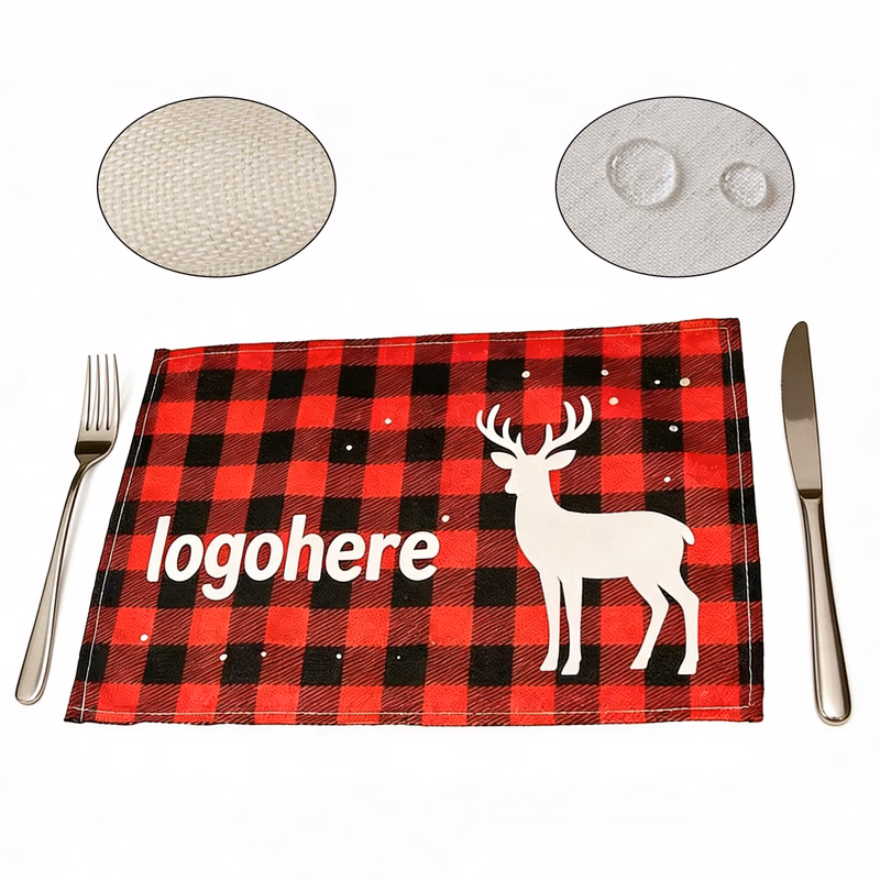 Personalized Natural Linen Table Mats
