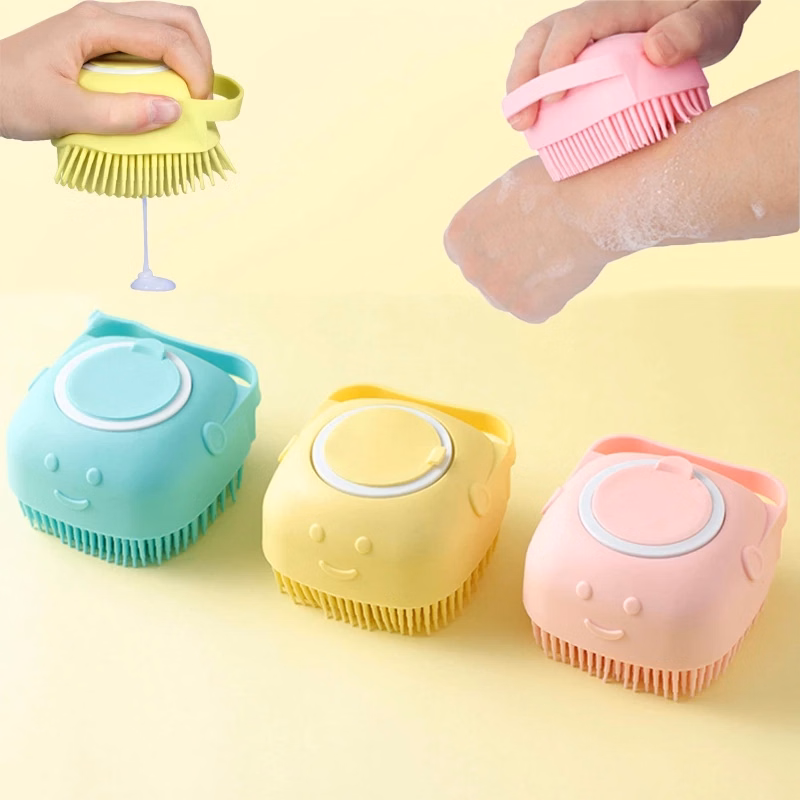 Pet Dog Shampoo Brush Magic Silicone Brushes Bath Towels Bod