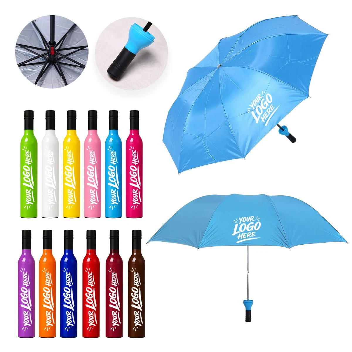 Bottle Shape Folding Umbrella UV Sun Rain Cover 1
