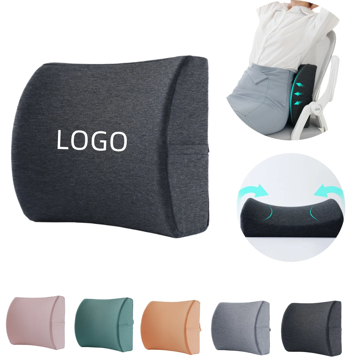 Support Back CushionLumbar Backrest Wedge Pillow 1