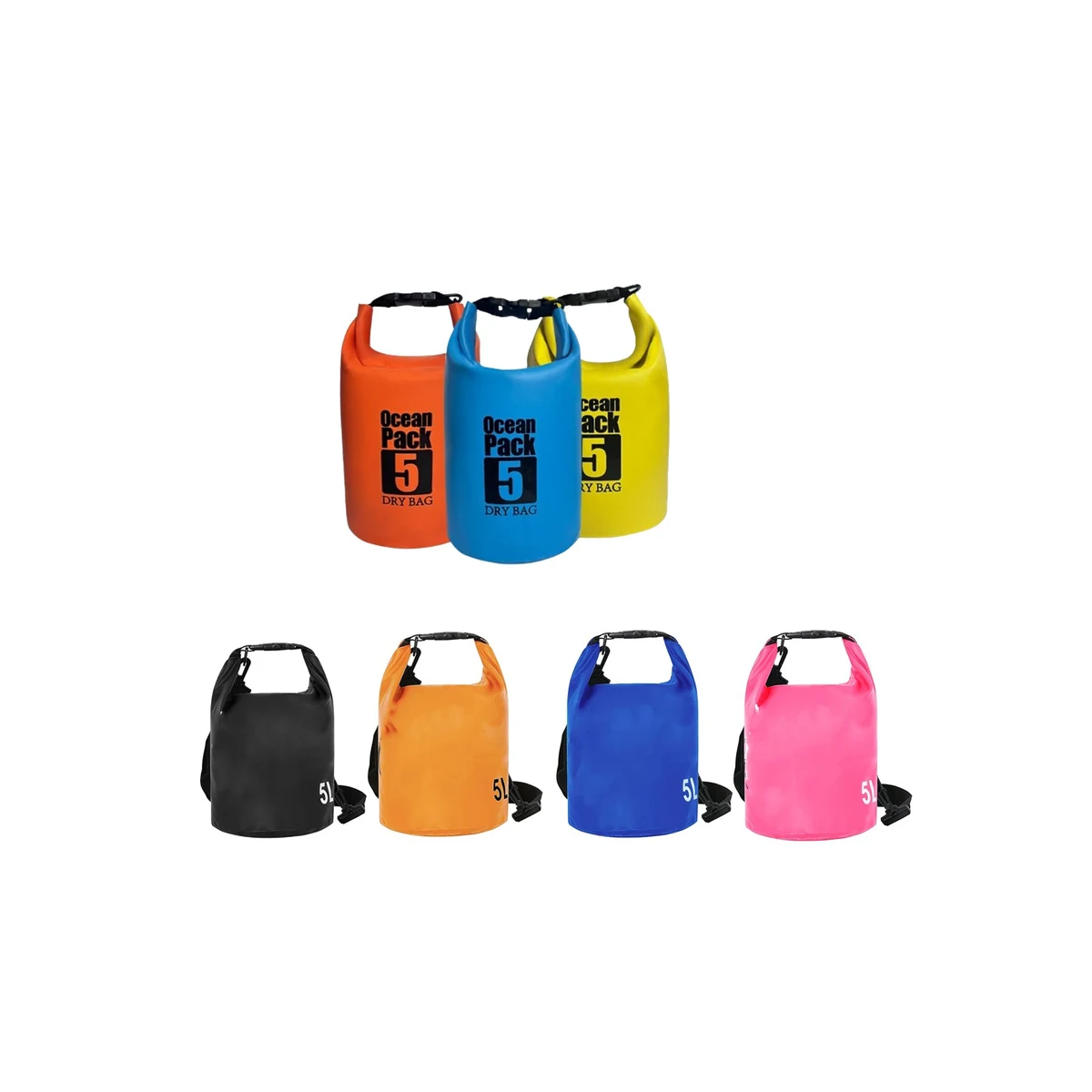 5L Waterproof Floating Dry Bag Shoulder Straps 1