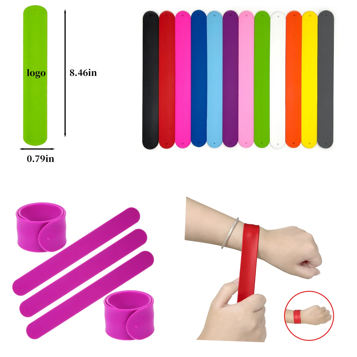 Silicone Slap Bracelets 1