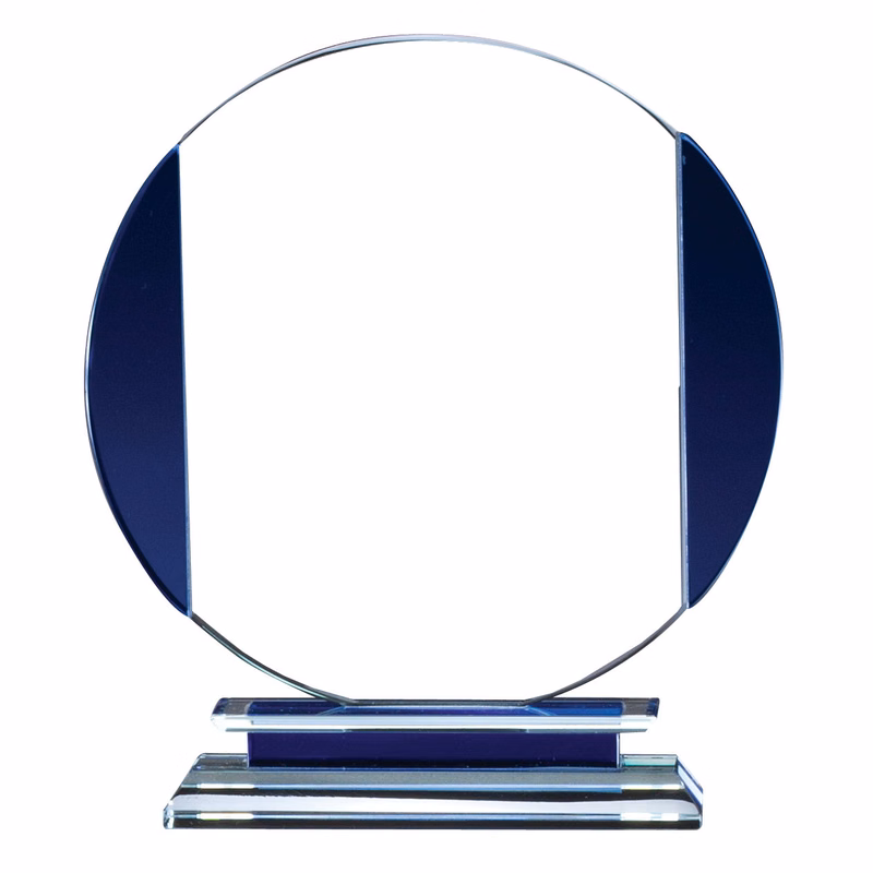 Blue Clear Glass Circle
