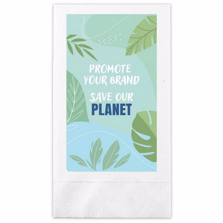 3-Ply White, Full Color Digital Print, 4.5" x 8" Guest Towel