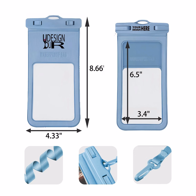 MOQ 50 PCS Lanyard Waterproof Phone Pouch