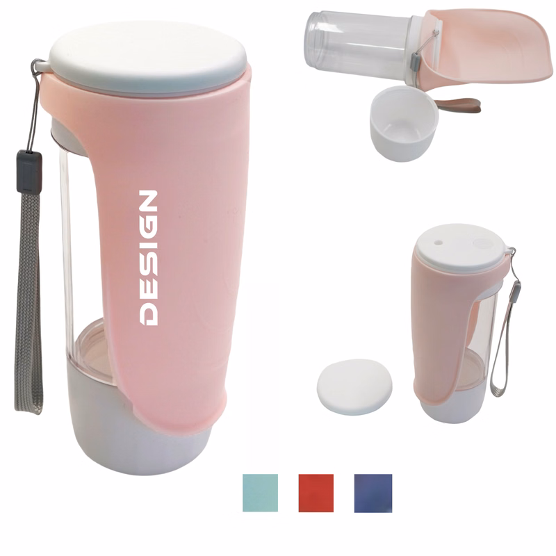 Pet Water Bottle w/Food Container
