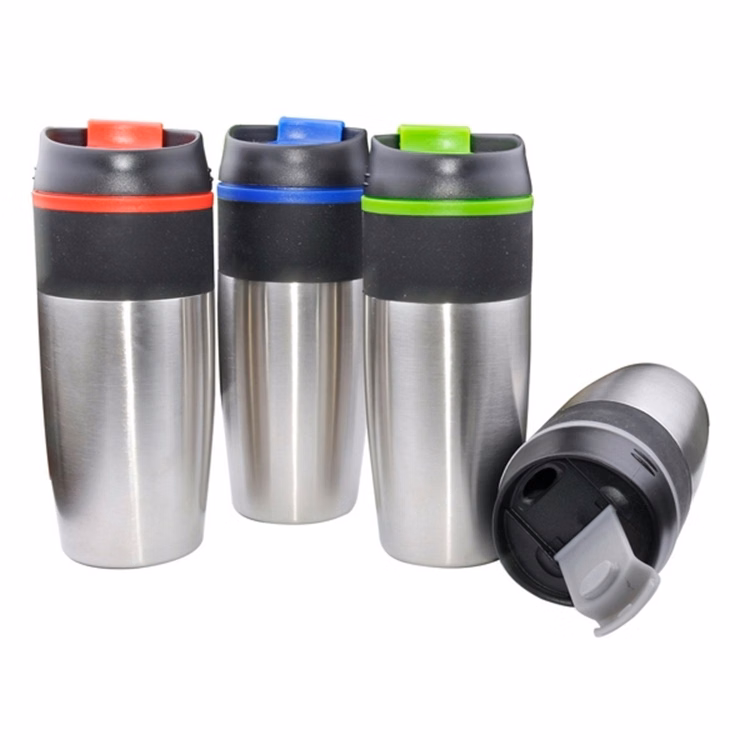 15.oz Stainless Steel Mug With Flip Up Lid