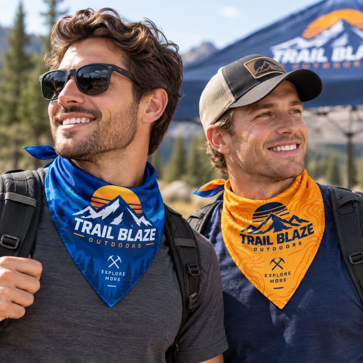72 Hr Fast Ship - Double Sided Sublimated Bandana, 22x22, Sublimated Edge to Edge 2 sides 1