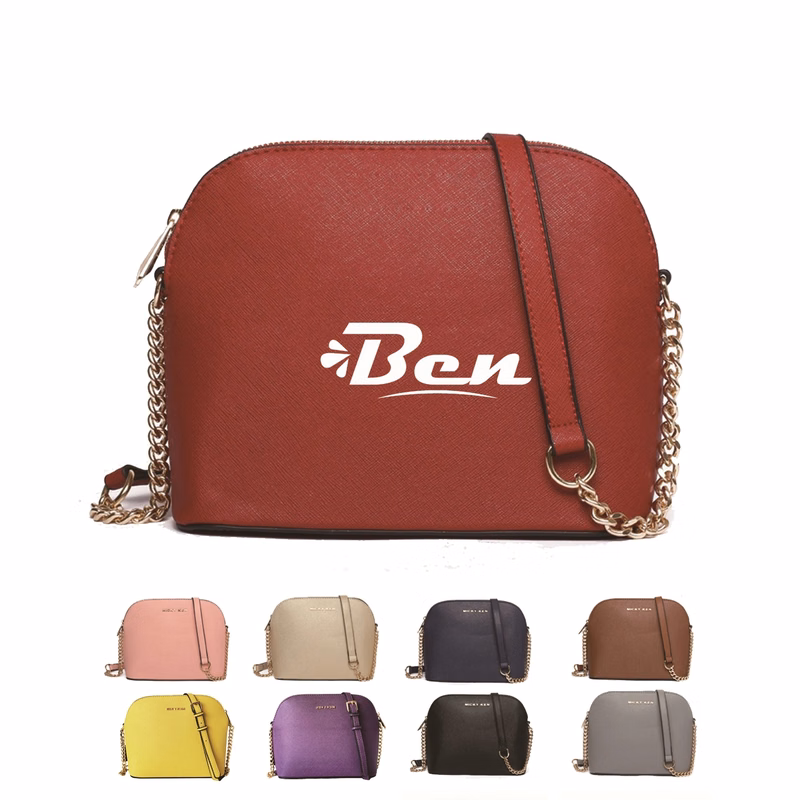 Cross Leather Shoulder Chain Small Shell Bag