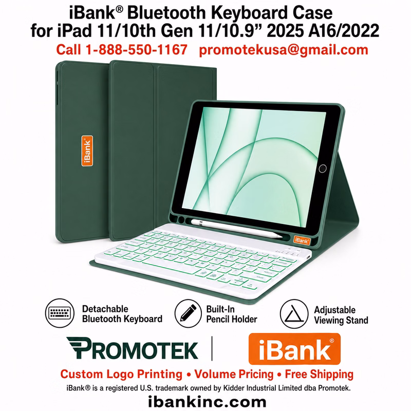 iBank ® Detachable Bluetooth Slim Wireless Keyboard and Soft Back Cover Tablet Case