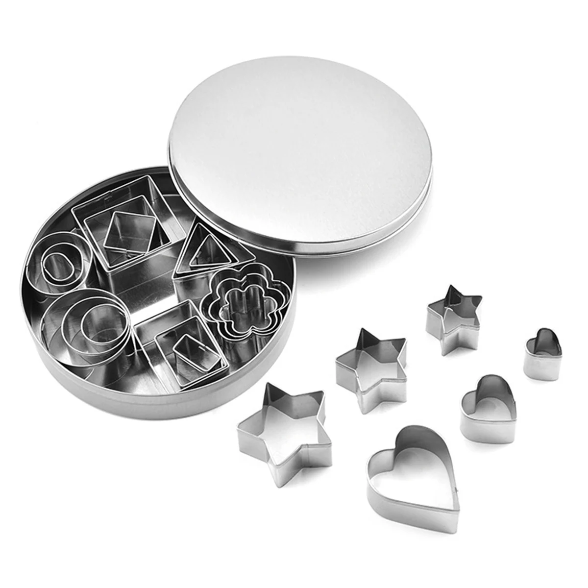Stainless Steel Biscuit Molds 24 Piece Set 1