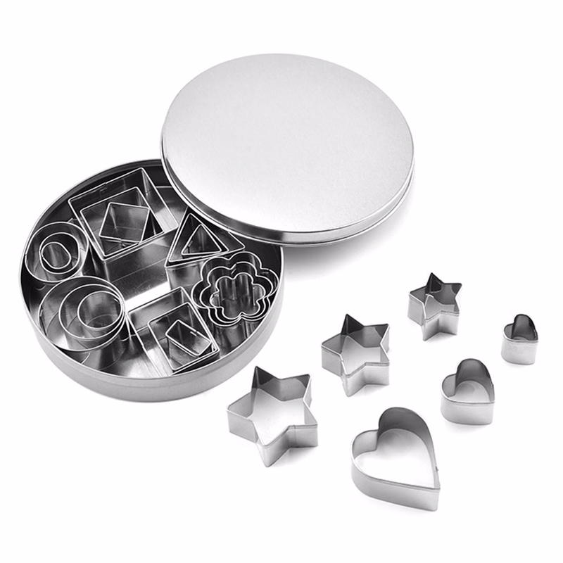 Stainless Steel Biscuit Molds 24 Piece Set