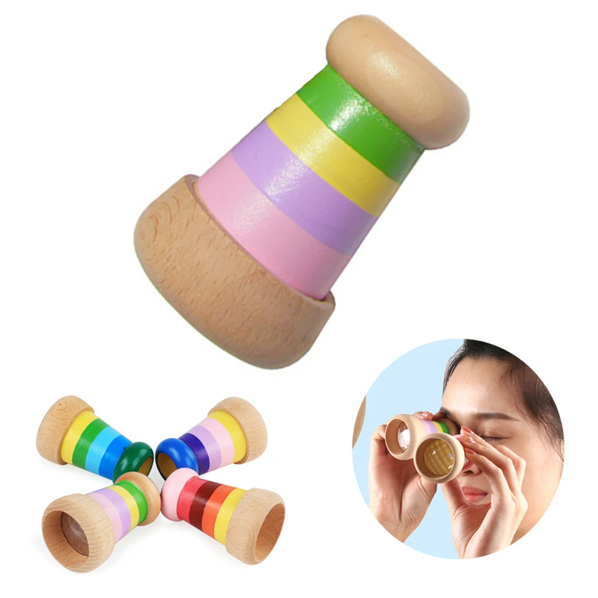 Wooden Kaleidoscope Toy 1