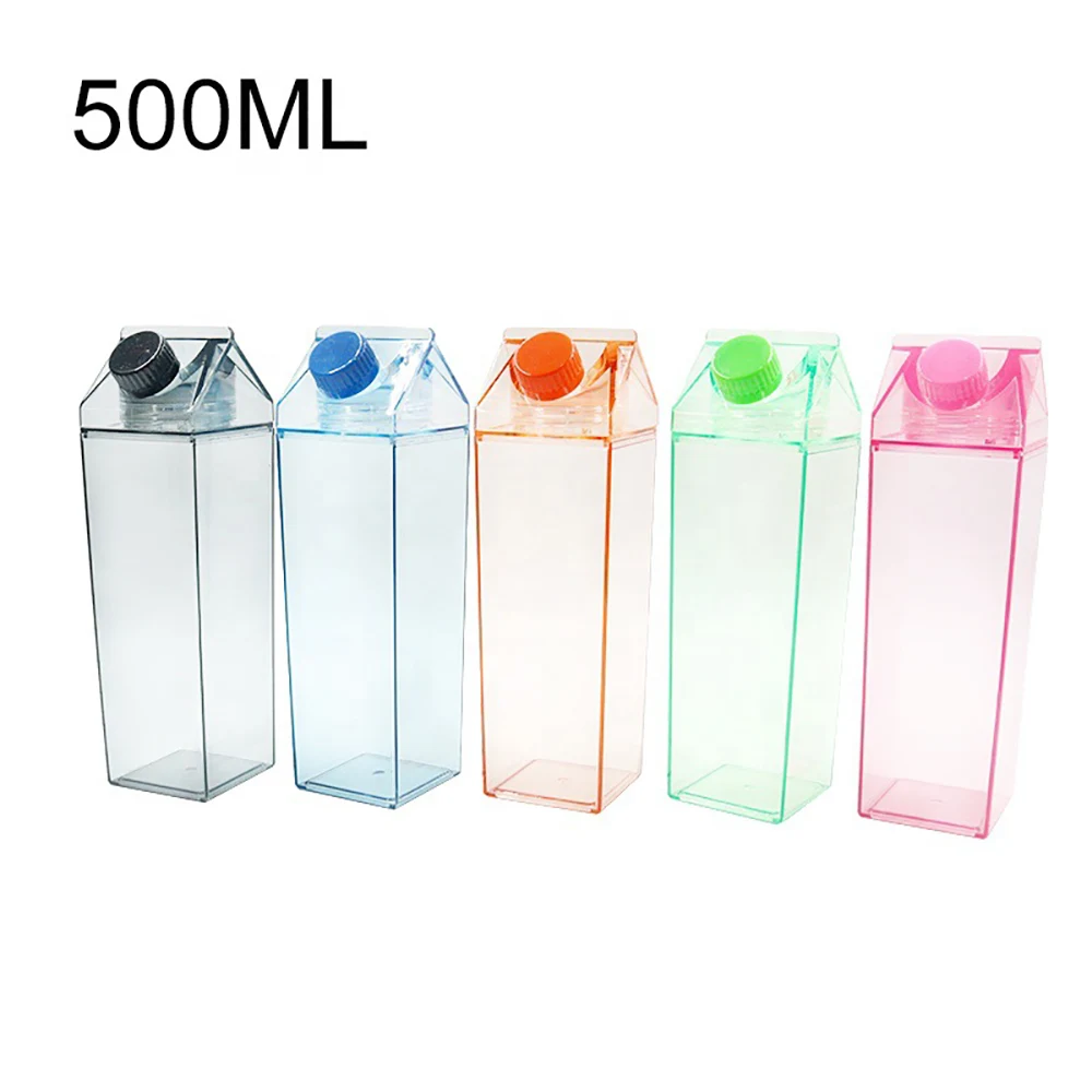 500ML Creative Rectangular MilkPlastic Cup 1