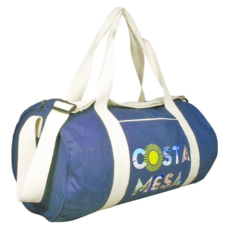 Super Sale- 14 oz. Cotton Navy Duffel Bag 1