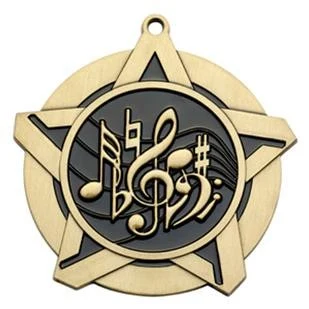 Music Super Star Medal 2-1/4" 1