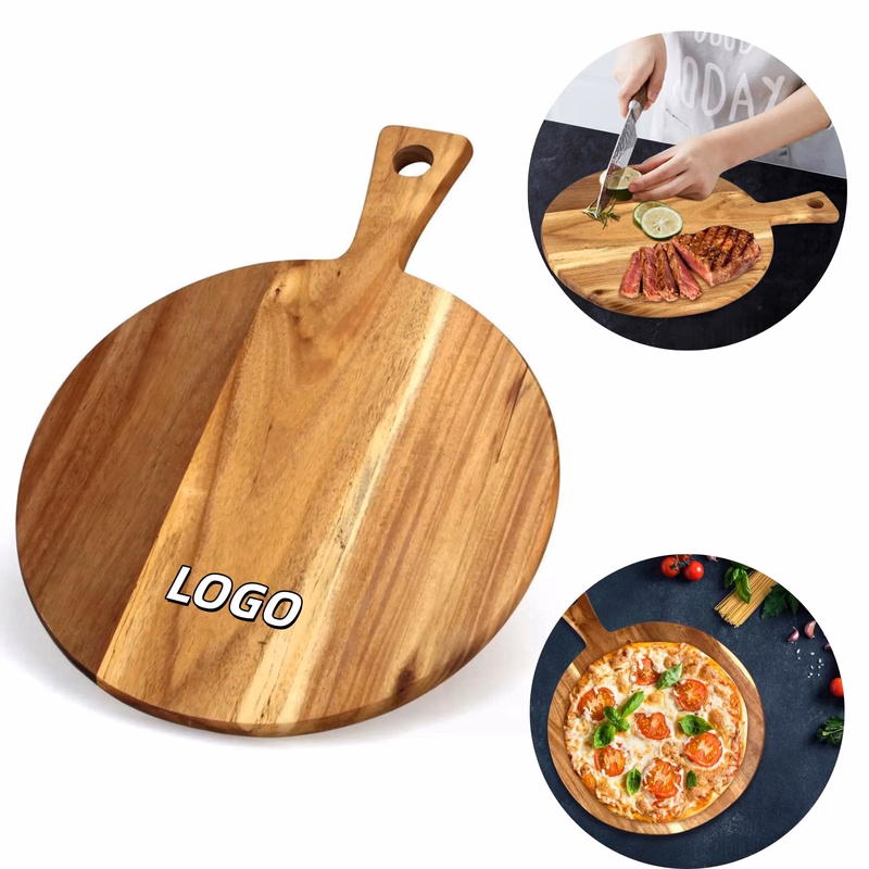 Acacia Wood Cutting Board Cheese Steak Pizza Tray