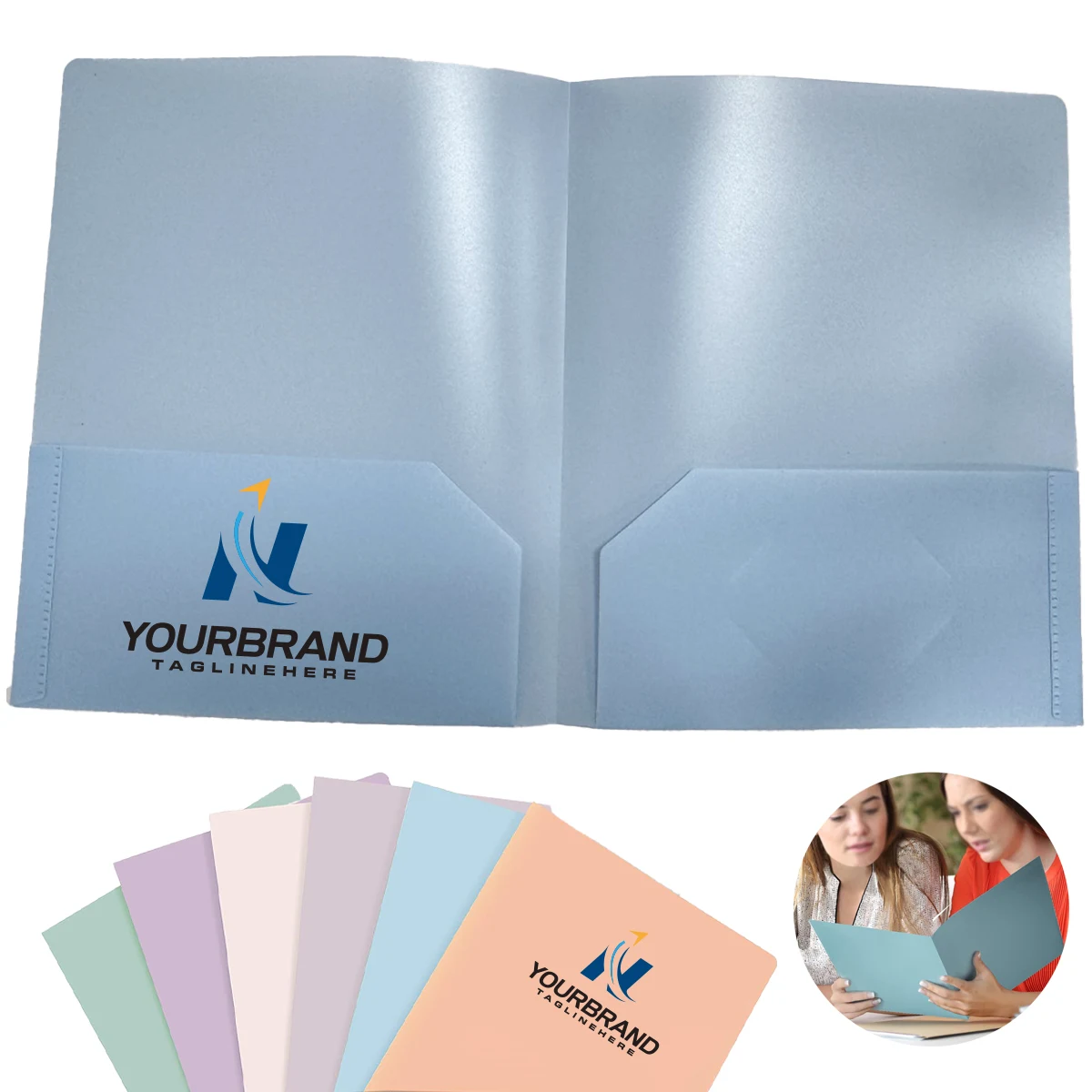 Folders With Pockets PP Plastic Office 1