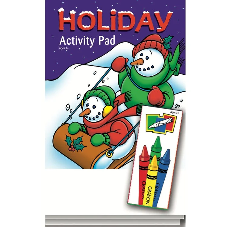 Holiday Activity Pad Sets - 4 Pack Crayons Ages 3-11 1
