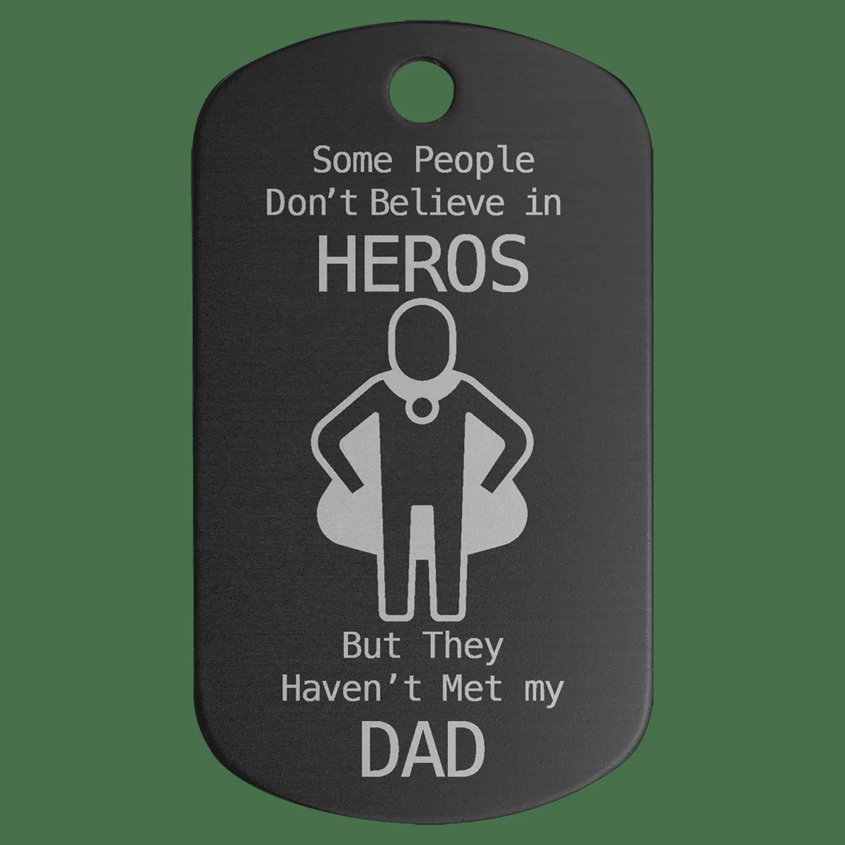 1" x 2" Black Anodized Aluminum G.I. Tag 1