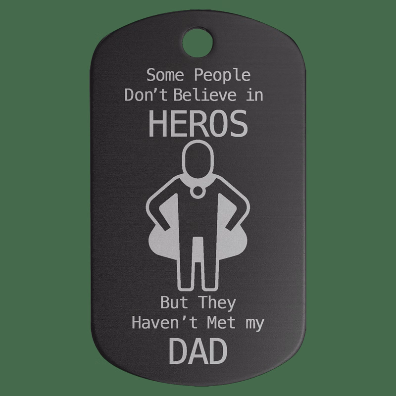 1" x 2" Black Anodized Aluminum G.I. Tag