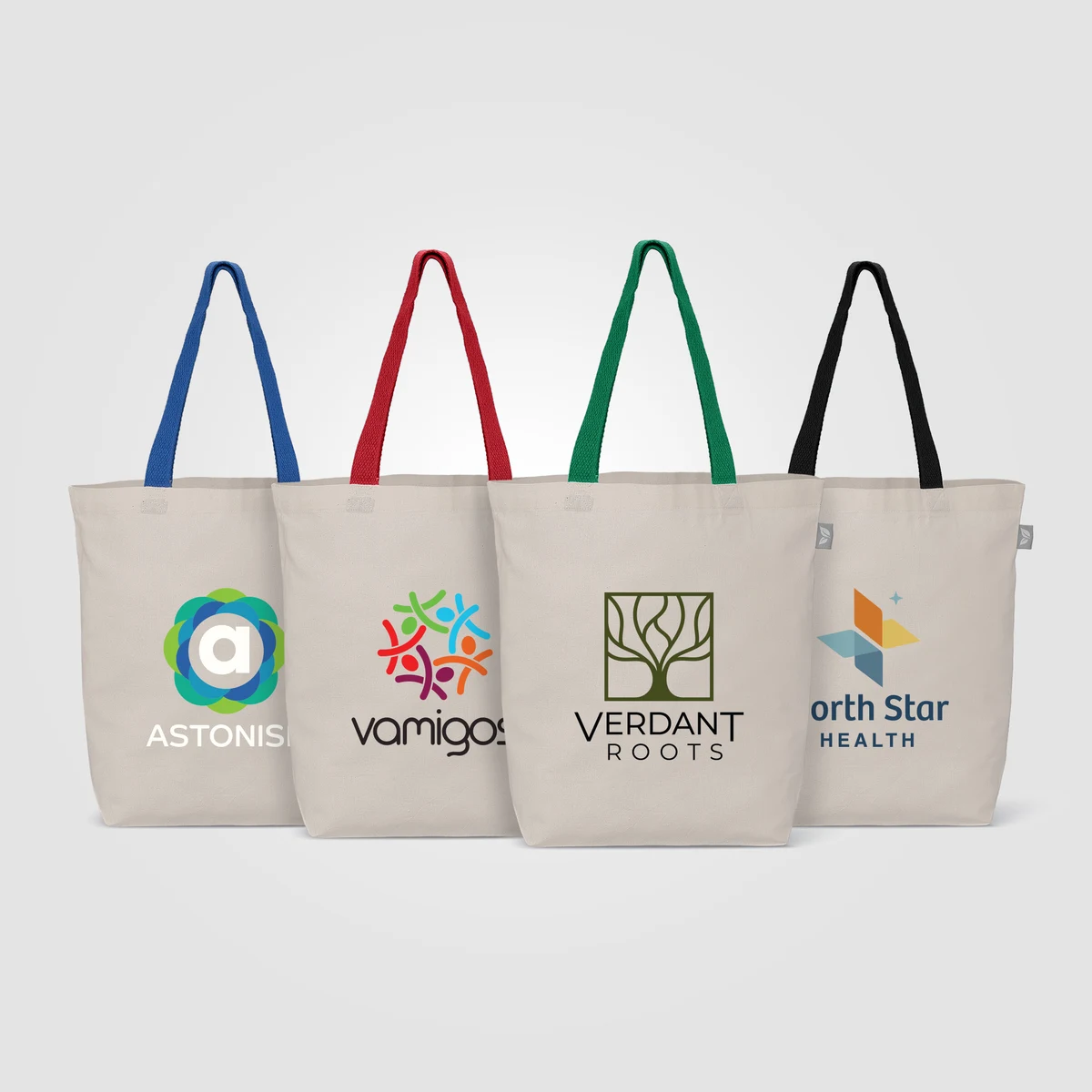 Tonga Recycled 5 oz Cotton Colored Handle Tote - 11L 1