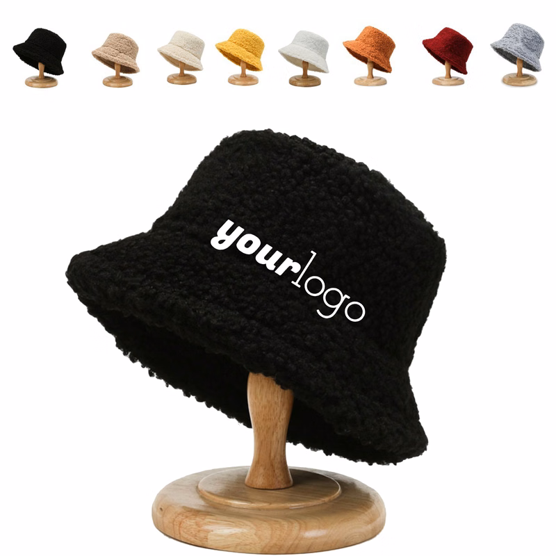 Soft Sherpa Fleece Bucket Hat for Women Winter Style