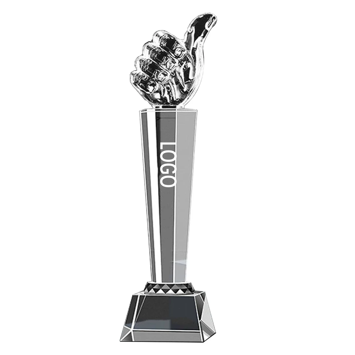 MOQ5 Thumb Shape Crystal Trophy 1