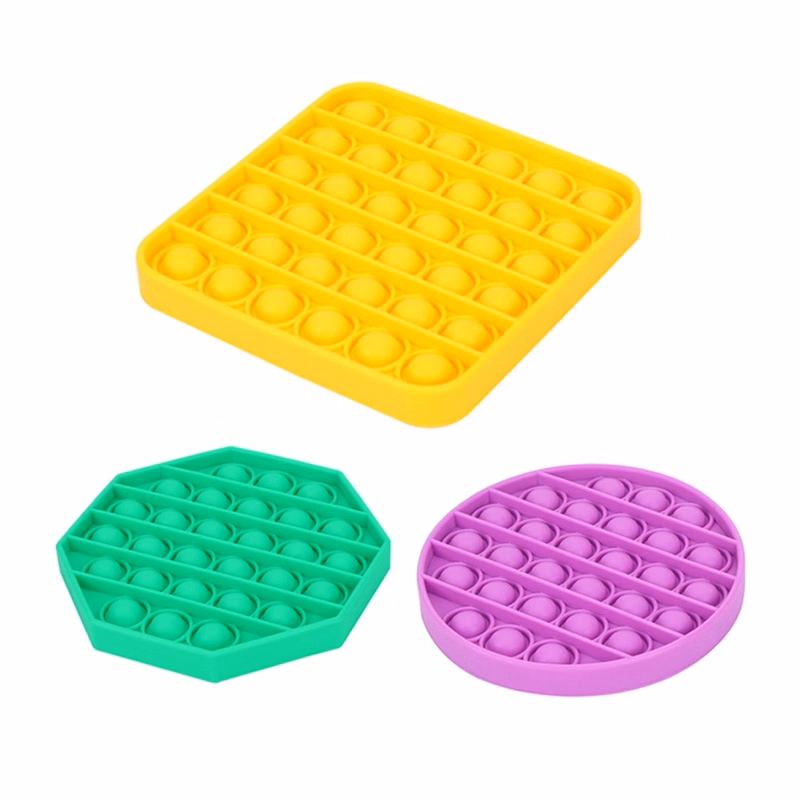 Bubble Pop Fidget Sensory Toys Silicone Stress Reliever Kids