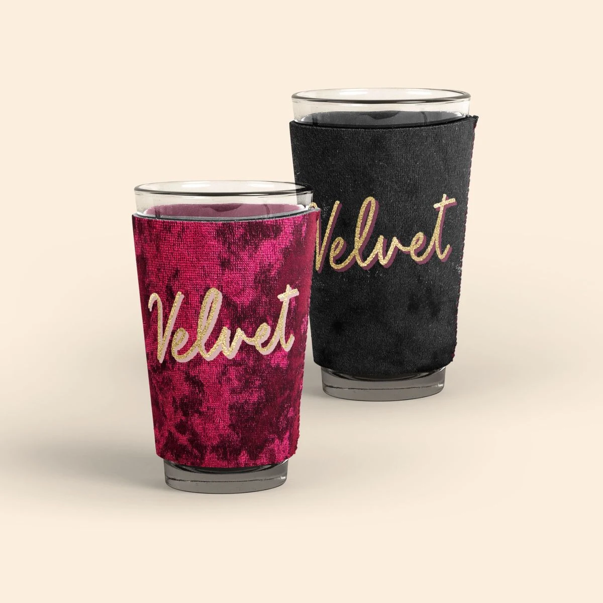 PINT GLASS SLEEVE - VELVET NEOPRENE 1