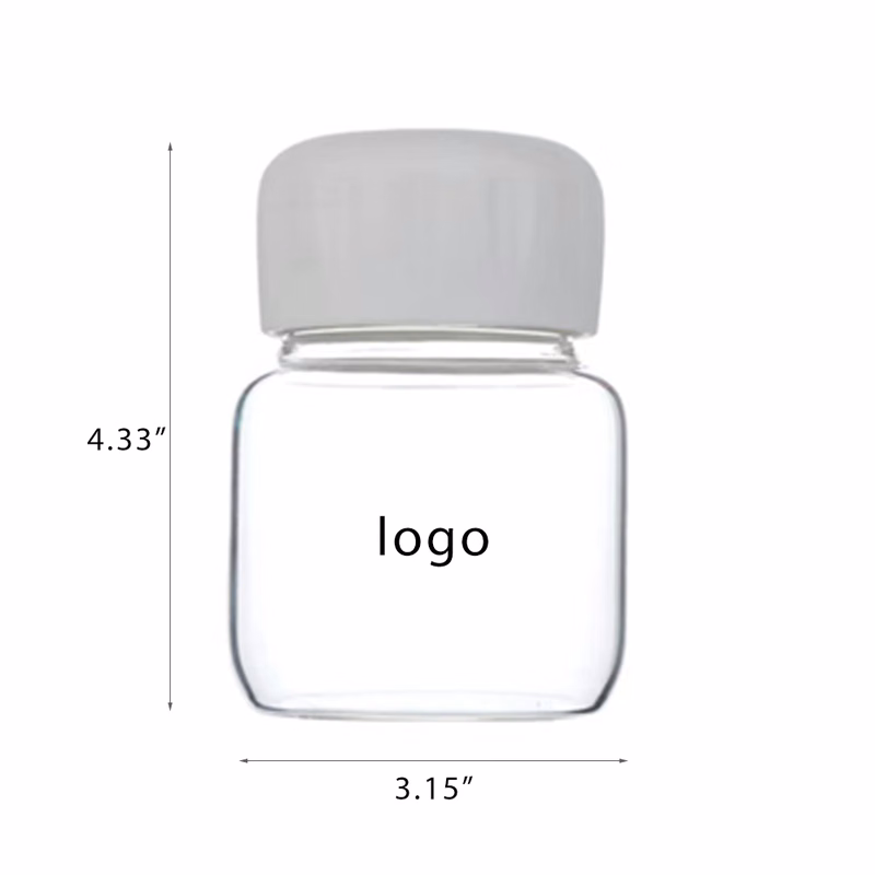 10oz glass with a lid mini scale