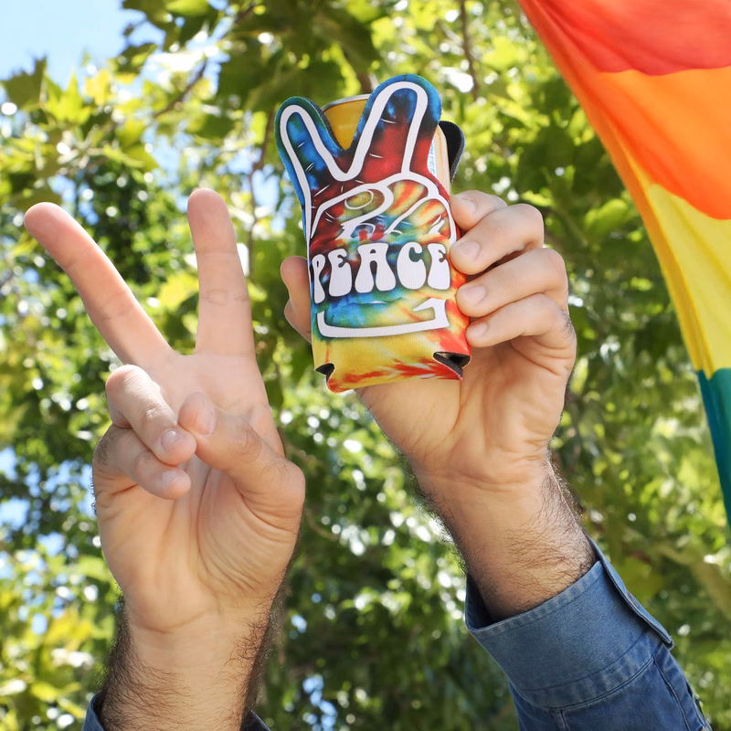 American Made Peace Fingers Can Cooler