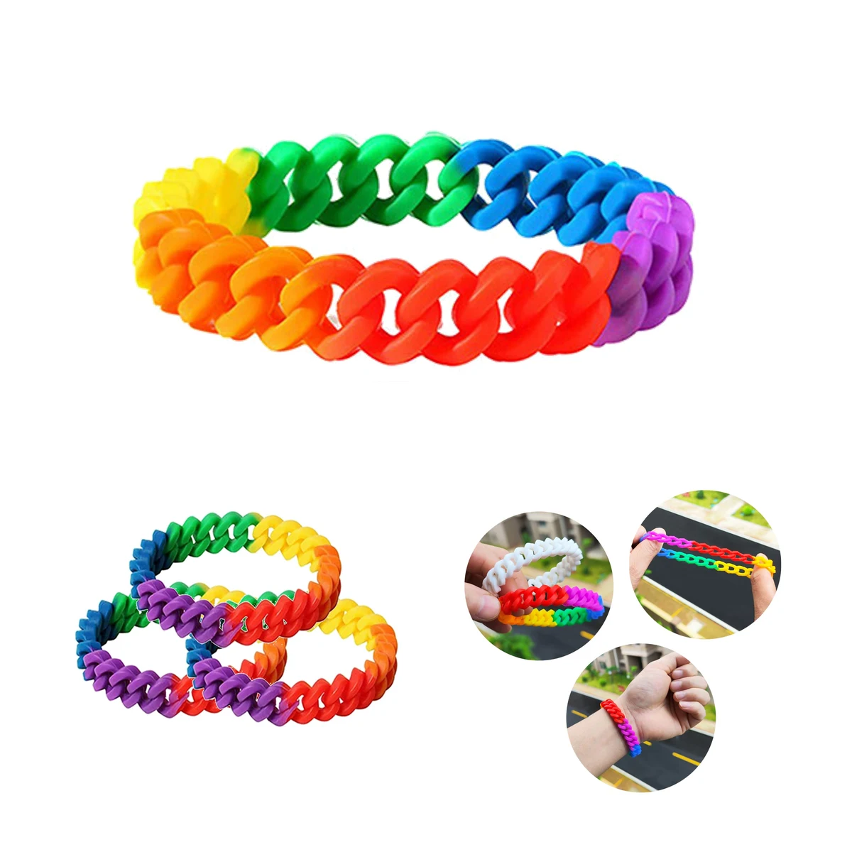 Rainbow Chain Bracelet (direct import) 1