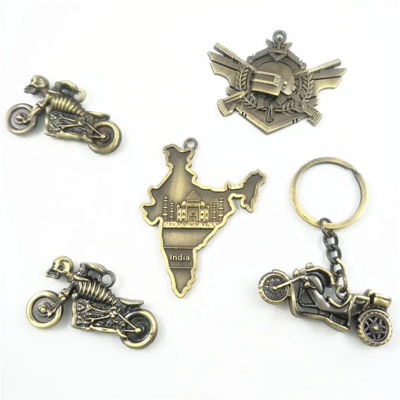 Custom Shape Vintage Metal Key Chain 1