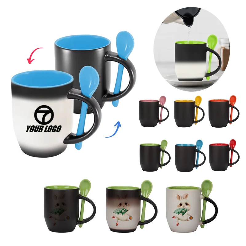 Custom 12 OZ. Color-Changing Mug And Spoon Set 1