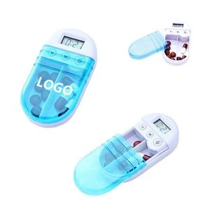 Medication Pill Case With Alarm Reminder And 2 Secure Compartments 1