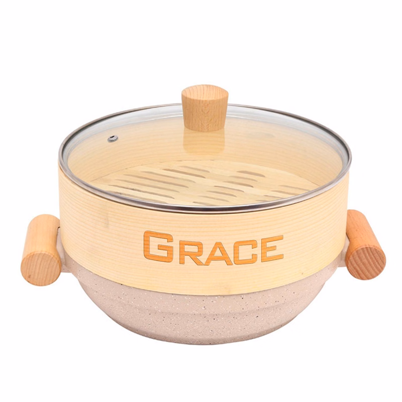 11-Inch Stone Bamboo Steamer